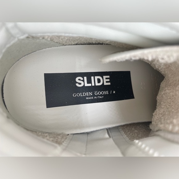NEW GOLDEN GOOSE HIGH TOP SLIDE ZIP WHITE LEATHER STAR SNEAKERS BOX NIB! - Picture 8 of 11
